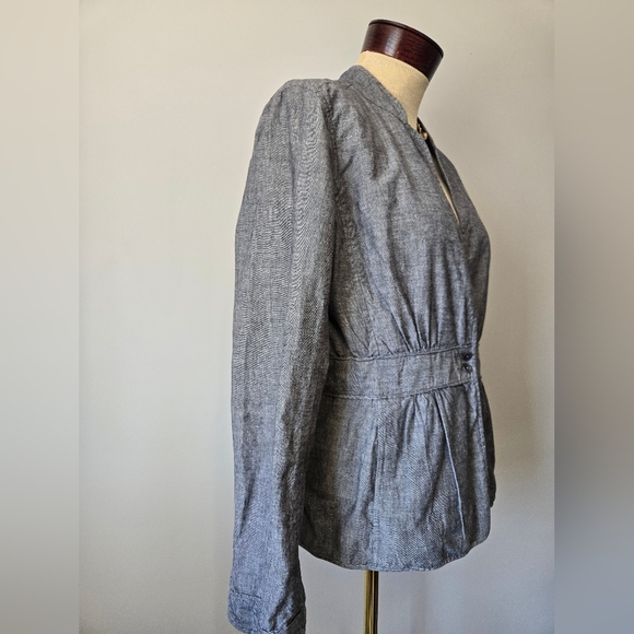 EILEEN FISHER lightweight Denim Blazer Jacket. Size Medium - Picture 4 of 12